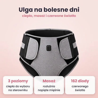 Pas Luminea: 3 poziomy ciepła, masaż, 162 diody czerwonego światła