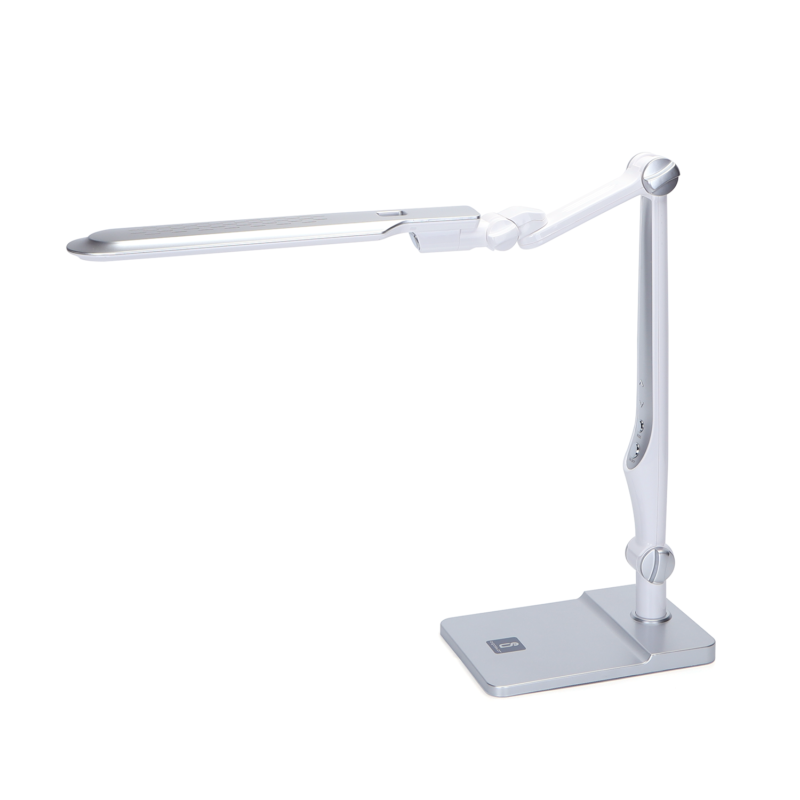 Lampa Stołowa LED Ściemnialna Srebrna 9W 3000-6500K